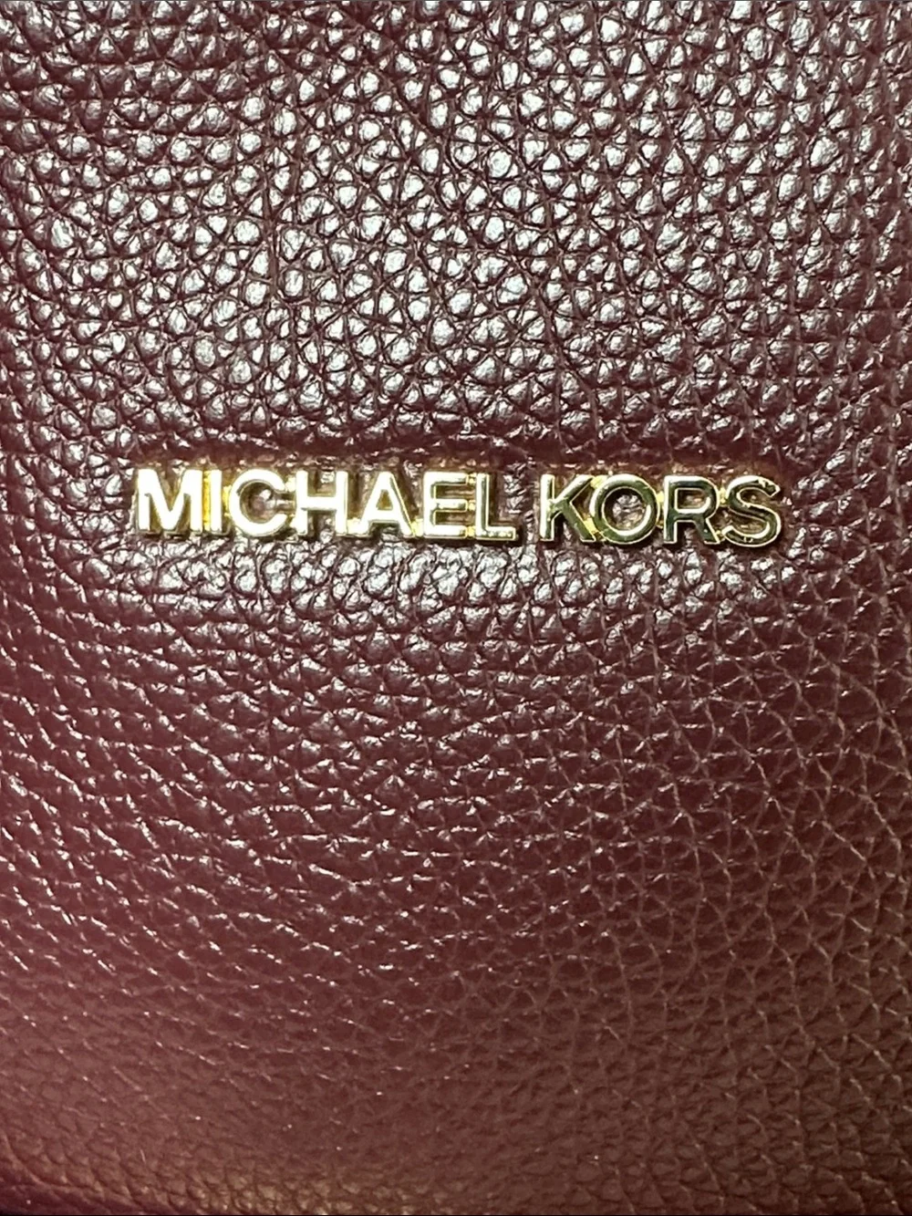 NWT Michael Kors Adina Merlot Leather MD Backpack with Gold Hardware - Picture 4 of 14
